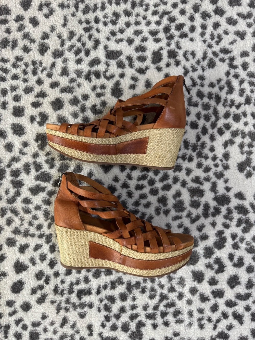 Antelope Keira Tan Strappy Wedge Sandals
